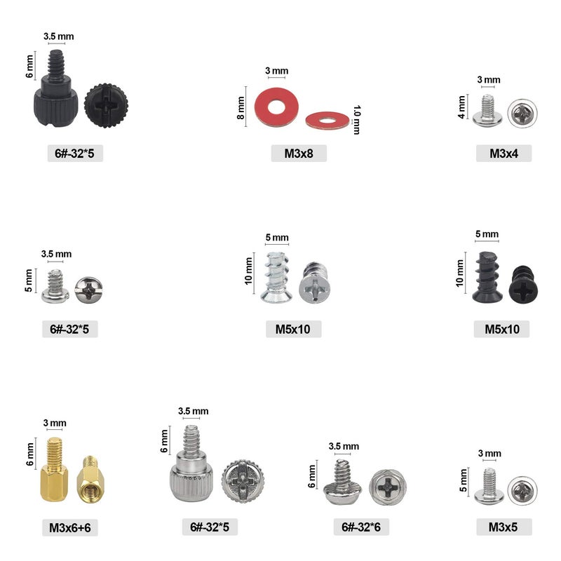 DYWISHKEY Computer Screws Standoffs Set Assortment Kit, 340 PCS - Image 3